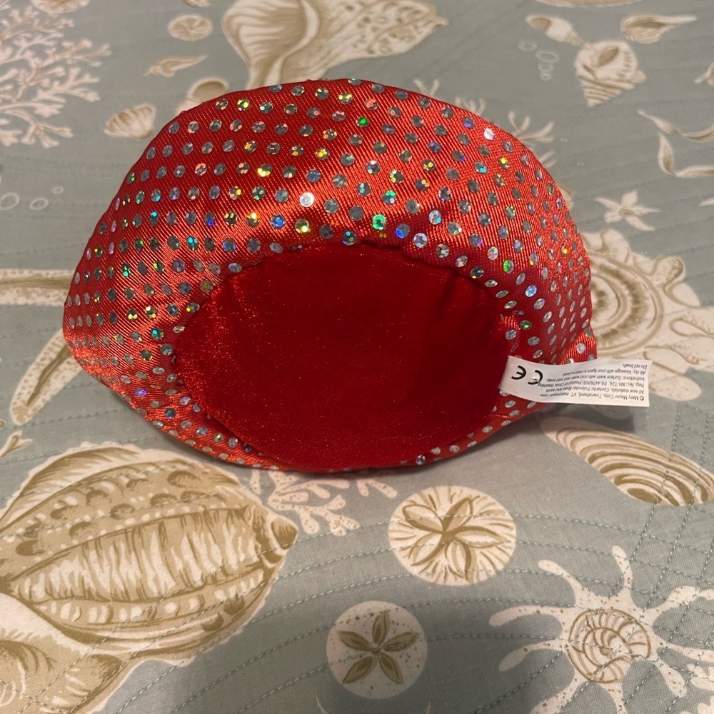 Mary Meyer Red Rhinestone hat‎ pen or pencil holder , weighted and tagged - Picture 2 of 3